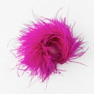 Zara limited edition faux fur with bead and metal bracelet